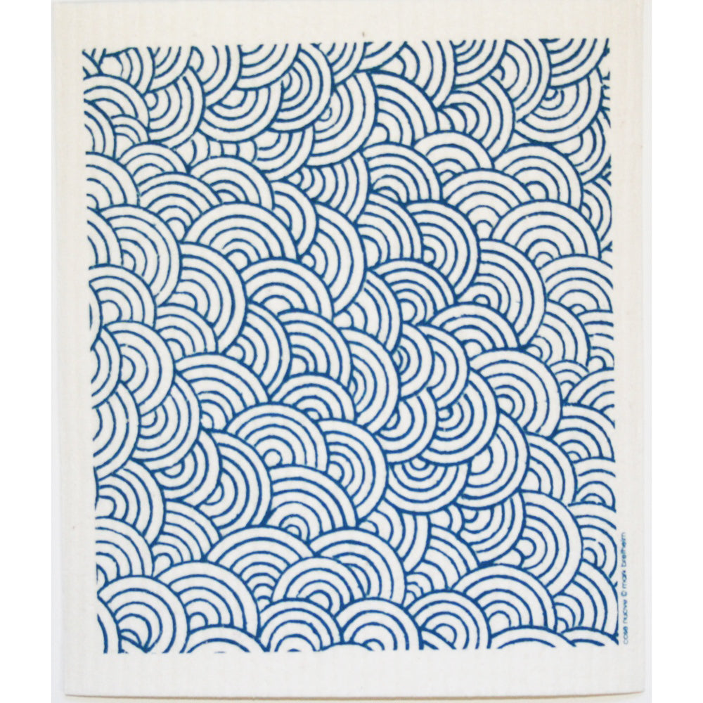 Swedish Dishcloth - Circles - Blue