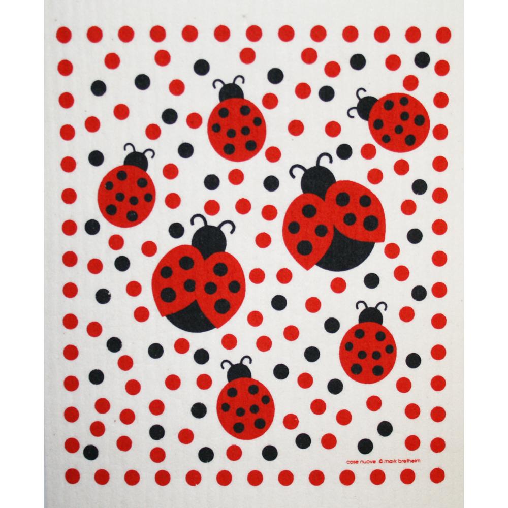 Swedish Dishcloth - Ladybugs