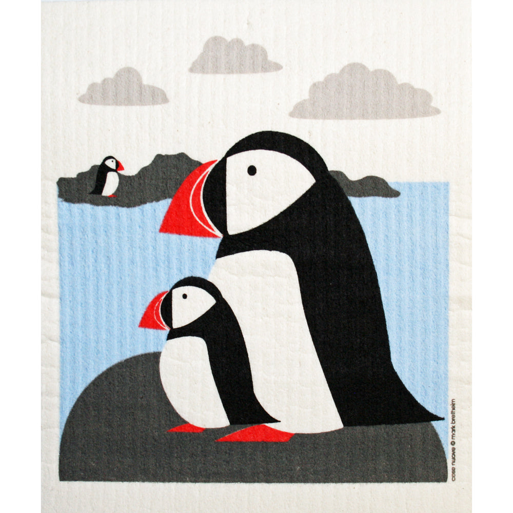 Swedish Dishcloth - Puffins