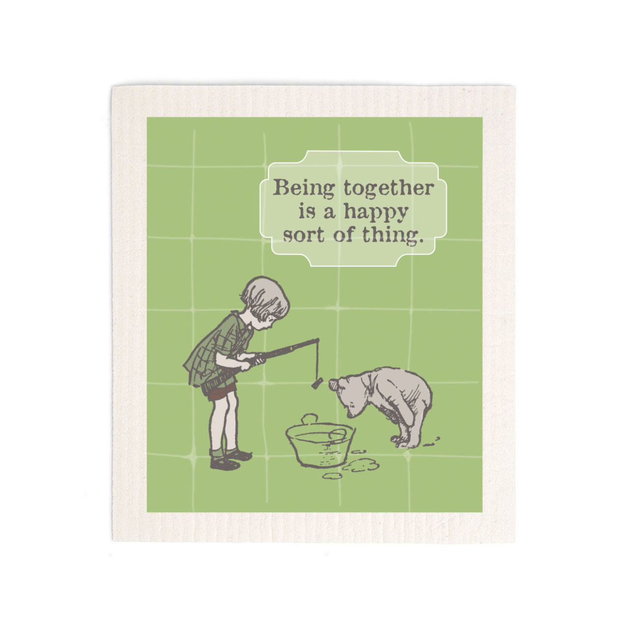 Swedish Dishcloth - Winnie the Pooh Happy Sort of Thing
