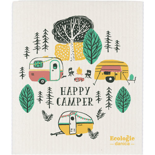 Swedish Dishcloth - Happy Camper