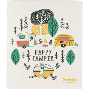Swedish Dishcloth - Happy Camper