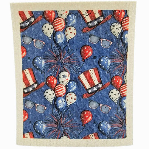 Swedish Dishcloth - 4th of July Uncle Sam