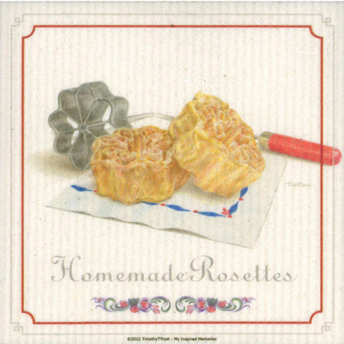 Swedish Dishcloth - Homemade Rosette Cookies