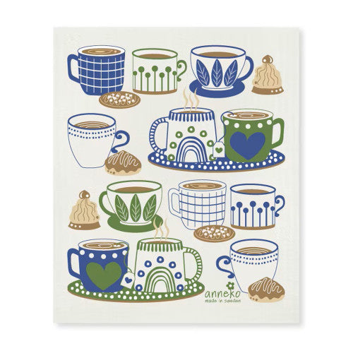 Swedish Dishcloth - Blue Fika