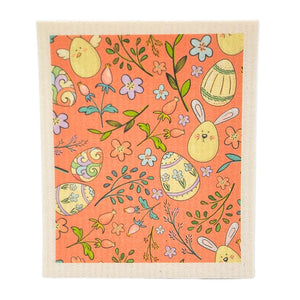 Swedish Dishcloth - Coral Easter Eggs