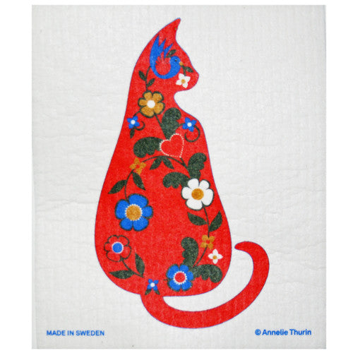 Swedish Dishcloth - Dala Cat