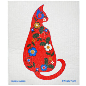 Swedish Dishcloth - Dala Cat