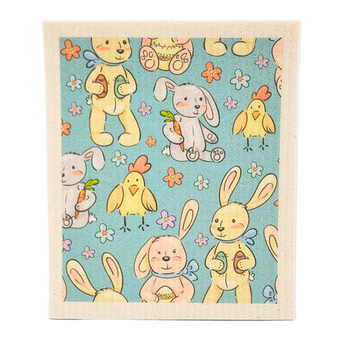 Swedish Dishcloth - Easter Bunny Egg Hunt