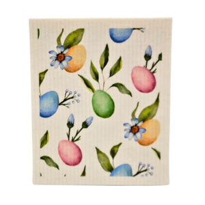 Swedish Dishcloth - Easter Eggs & Flowers