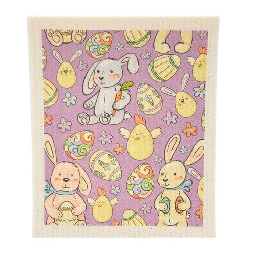 Swedish Dishcloth - Lavender Easter Bunny