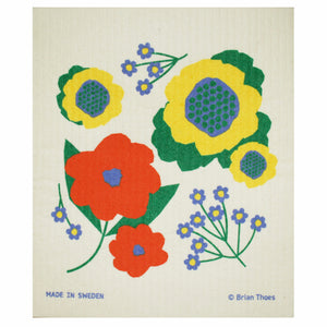 Swedish Dishcloth - Pressed Flowers