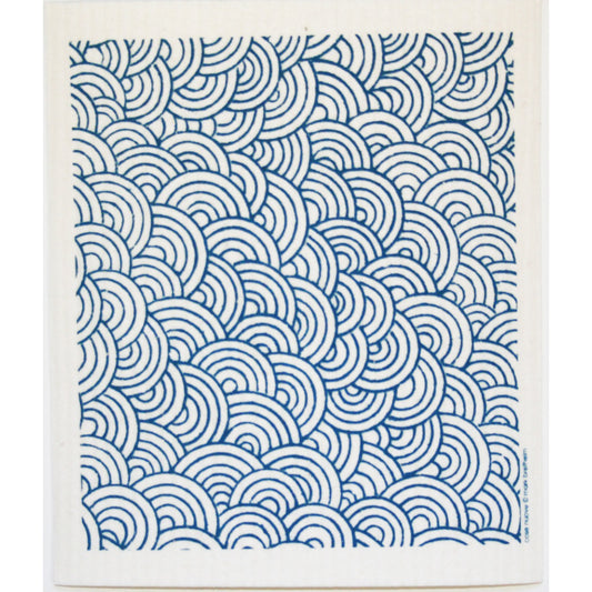 Swedish Dishcloth - Circles - Blue