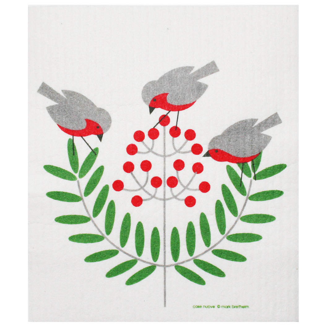 Swedish Dishcloth - Bird & Berries