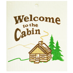 Swedish Dishcloth - Welcome to the Cabin