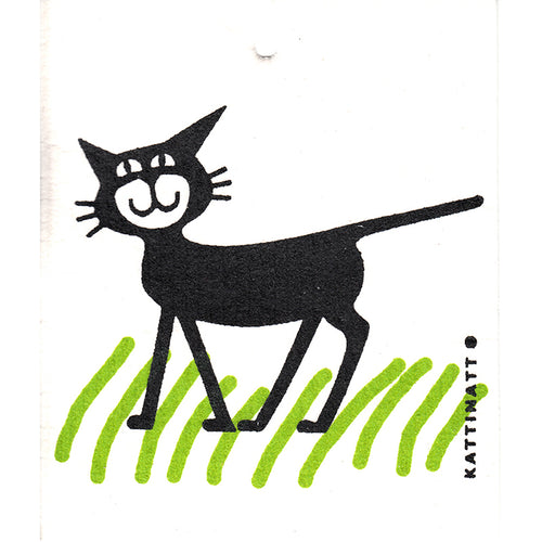 Swedish Dishcloth - Cat in the Grass