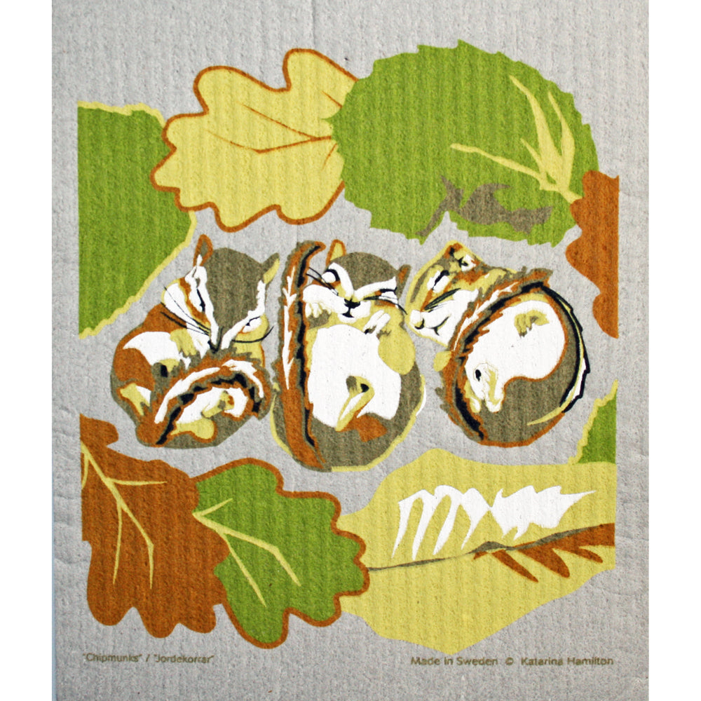 Swedish Dishcloth - Chipmunks