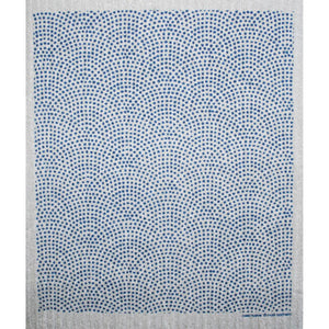 Swedish Dishcloth - Circle Dots Blue