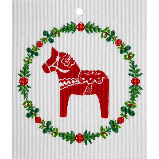 Swedish Dishcloth - Dala Horse