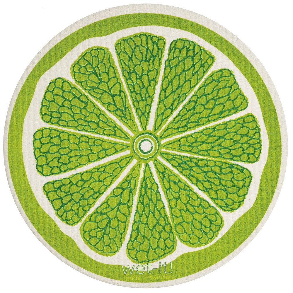 Swedish Dishcloth - Lime Round