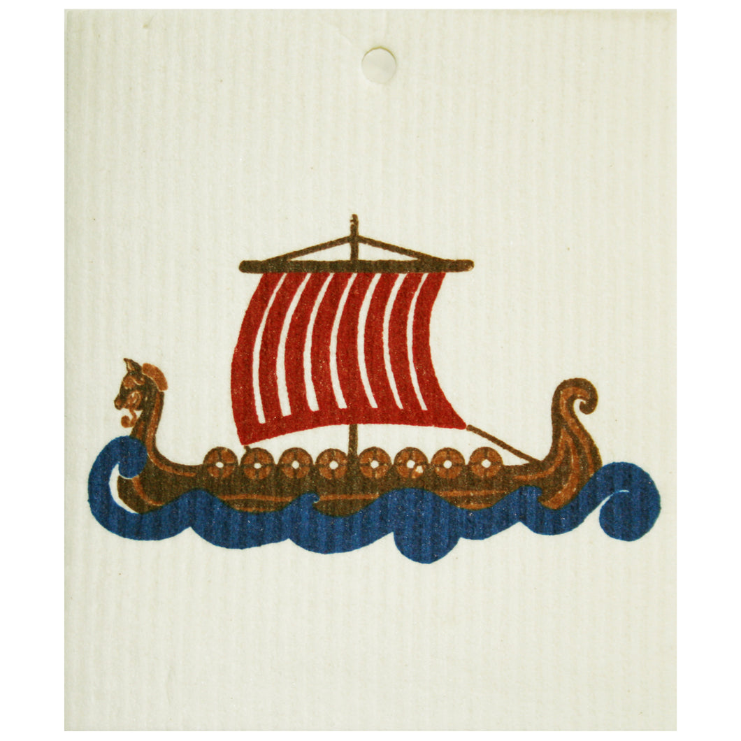 Swedish Dishcloth - Nordic Viking Ship