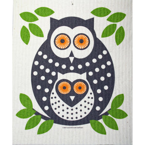 Swedish Dishcloth - Owl Green