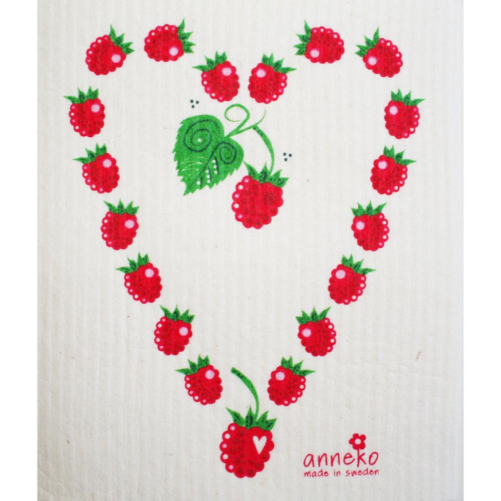 Swedish Dishcloth - Raspberry Heart