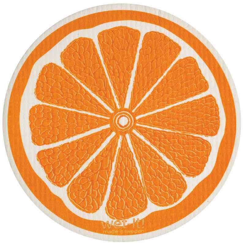 Swedish Dishcloth - Orange Round