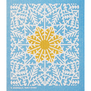 Swedish Dishcloth - Snow Crystal Blue