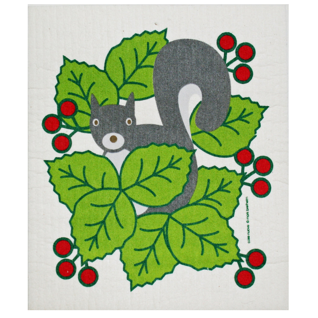 Swedish Dishcloth - Squirrel Berries