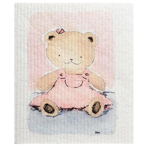 Swedish Dishcloth - Teddy Bear Pink