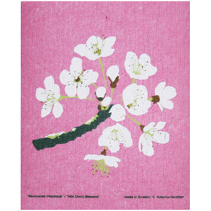 Swedish Dishcloth - Wild Cherry Blossoms