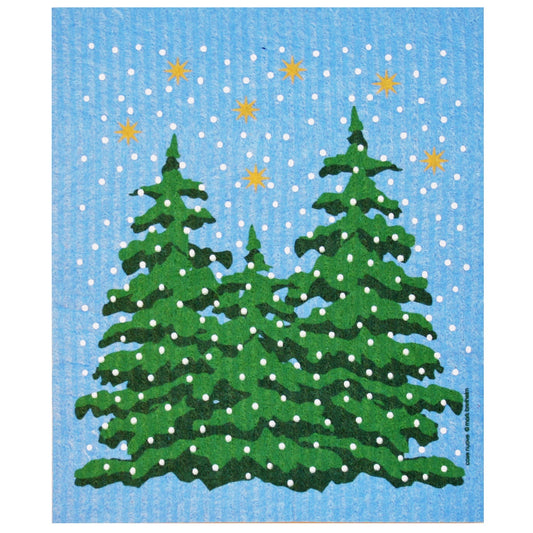 Swedish Dishcloth - Winter Forest