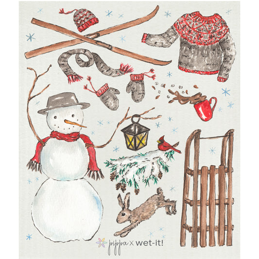 Swedish Dishcloth - Wonderful Winter